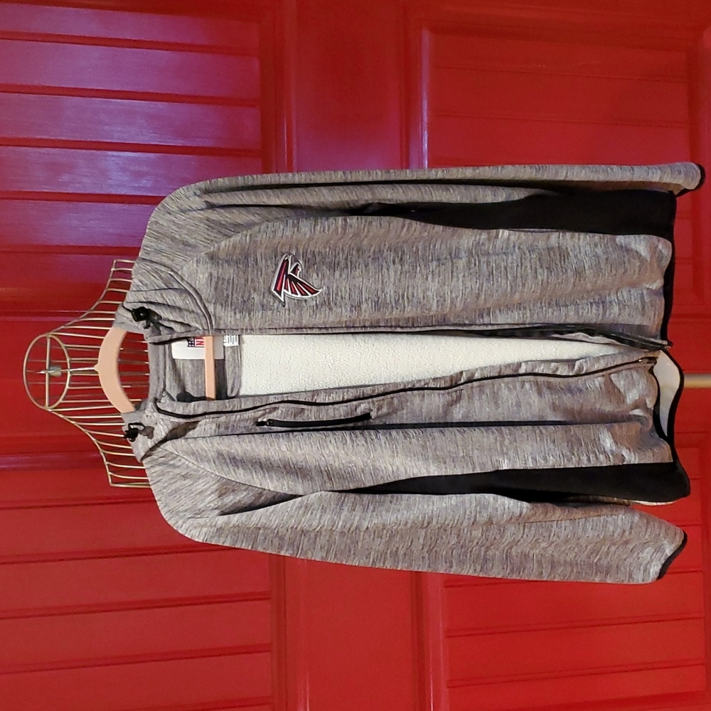 Atlanta falcons zip up front sweatshirt with hood ~ FREE s&h!!
